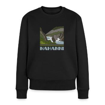 Nahanni Shirt Nature Souvenir Retro 70s 80s Vintag - Women's Premium Organic Jumper - black - Front - Julia (174cm)