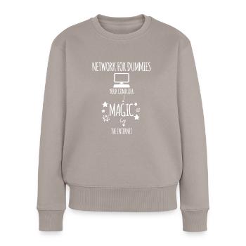 Informatiker Informatik Programmierer Nerd Geek - Frauen Premium Bio Pullover - Taupe - Vorne - Julia (174cm)