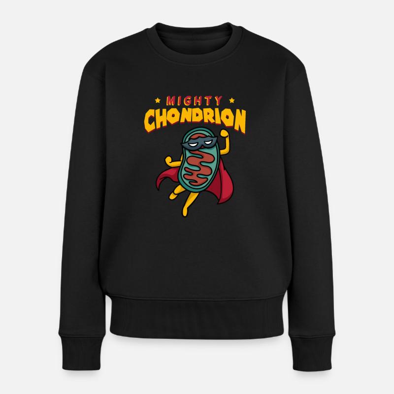Mighty Chondrion - Frauen Premium Bio Pullover - Schwarz