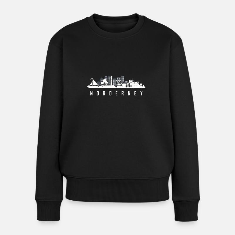 Norderney - Frauen Premium Bio Pullover - Schwarz