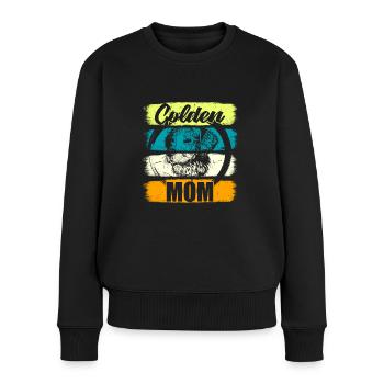 Golden Retriever Mom Dad Dog Gift T-Shirt - Women's Premium Organic Jumper - black - Front - Julia (174cm)
