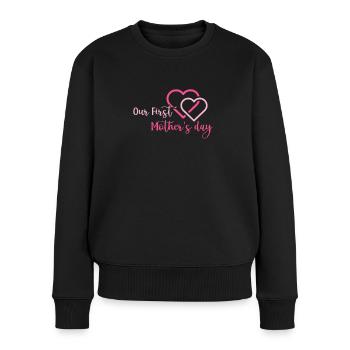 Notre première chemise pour la fête des mères maman famille maman amour - Pull Premium bio Femme - noir - Devant - Julia (174cm)