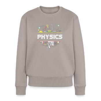 Physics quantum physics - Women's Premium Organic Jumper - taupe - Front - Julia (174cm)