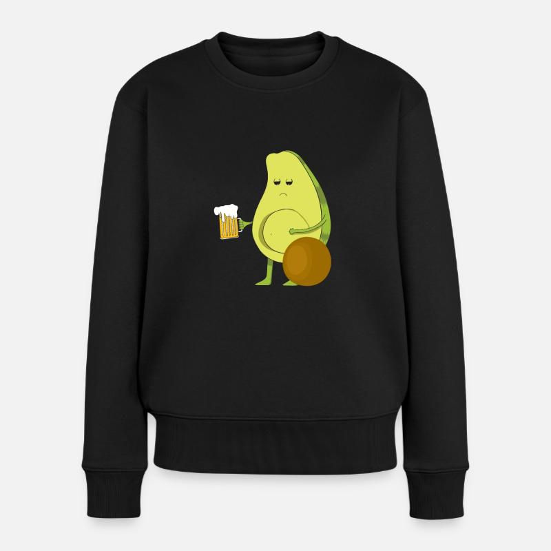 Avocado - Frauen Premium Bio Pullover - Schwarz