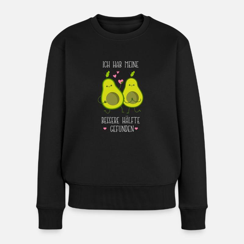 Avocado - Frauen Premium Bio Pullover - Schwarz
