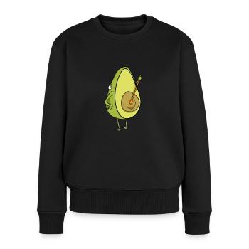 Avocado - Frauen Premium Bio Pullover - Schwarz - Vorne - Julia (174cm)