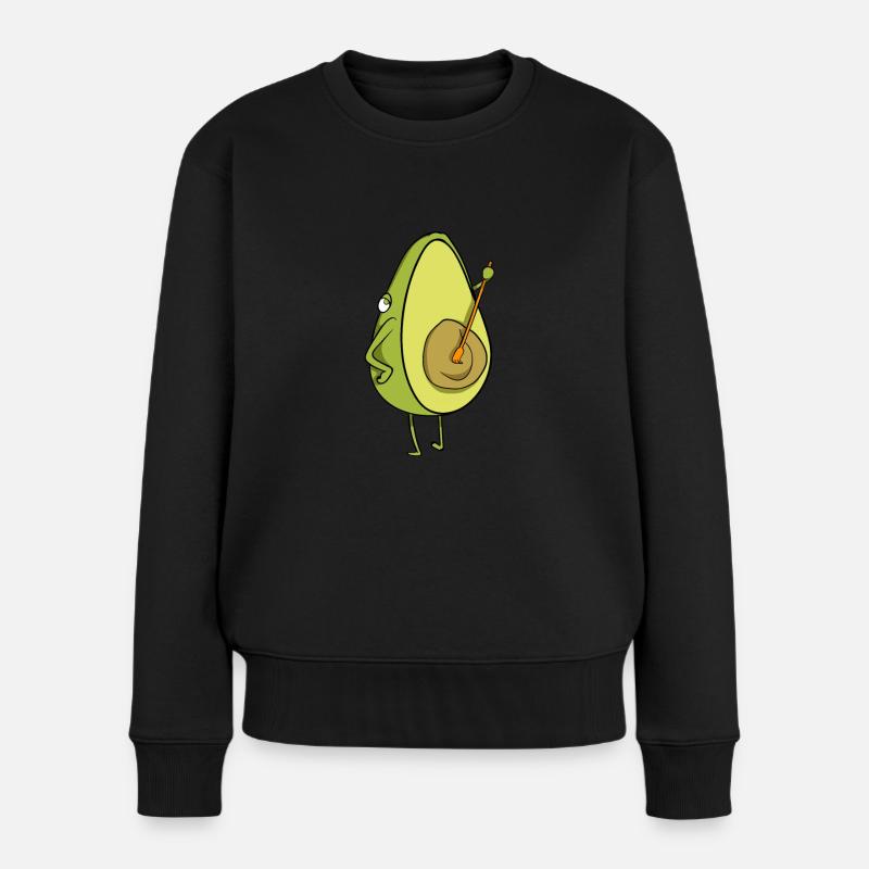 Avocado - Frauen Premium Bio Pullover - Schwarz