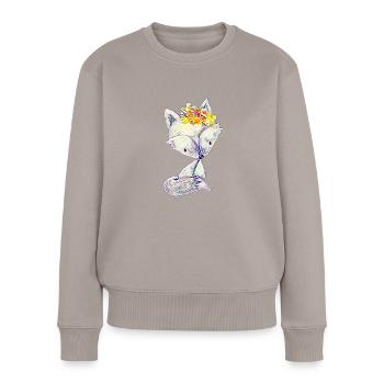 Fox - Women's Premium Organic Jumper - taupe - Front - Julia (174cm)
