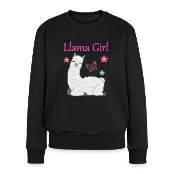 Lama alpaga fille cadeau femmes enfants - Pull Premium bio Femme - noir - Devant - Julia (174cm)
