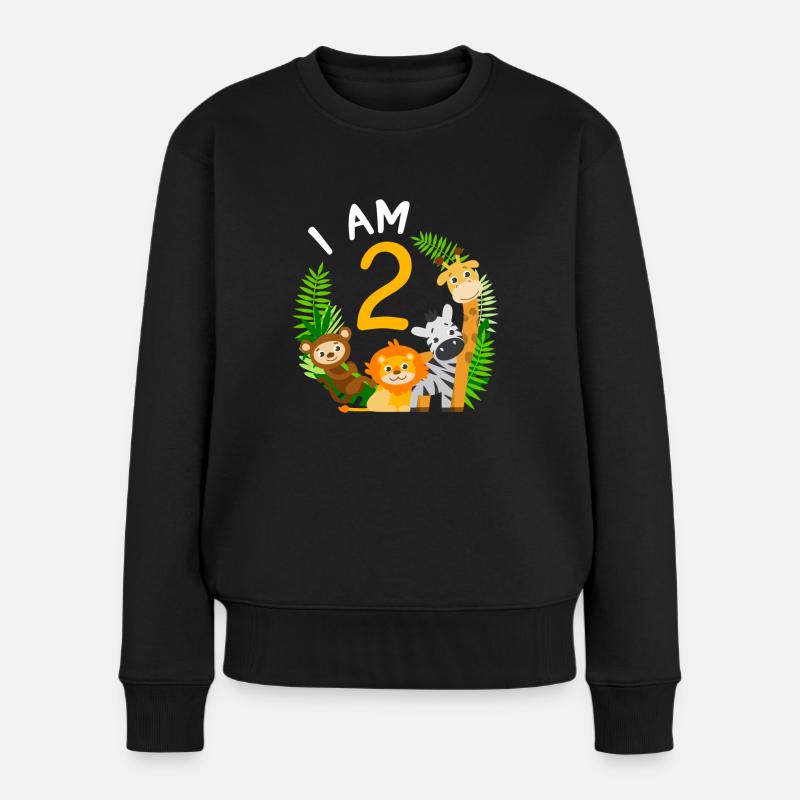 2ème anniversaire chemise anniversaire jungle second - Pull Premium bio Femme - noir