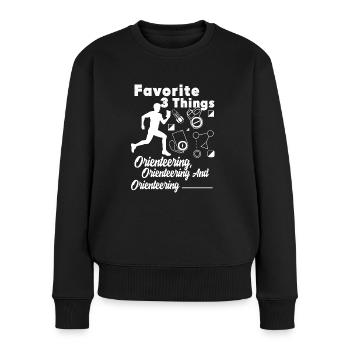 Orientierungslauf-Liebhaber - Frauen Premium Bio Pullover - Schwarz - Vorne - Julia (174cm)