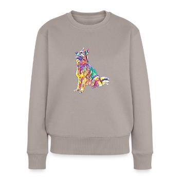 German Shepherd - Women's Premium Organic Jumper - taupe - Front - Julia (174cm)
