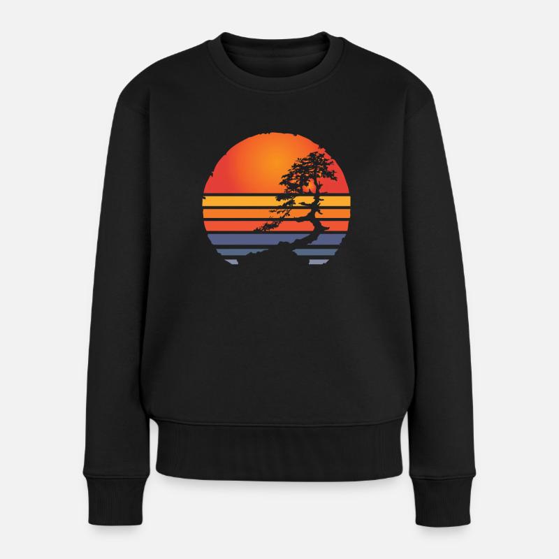 Japon bonsaï soleil - Pull Premium bio Femme - noir