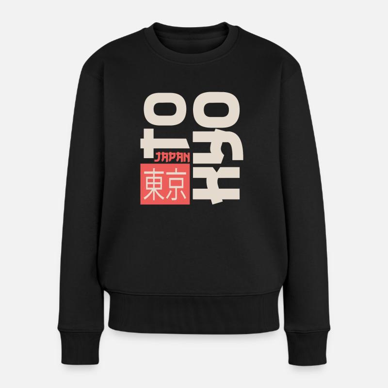 Tokyo Stadt Japan - Frauen Premium Bio Pullover - Schwarz