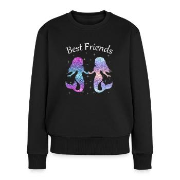 Meilleur ami meilleur cadeau sirène ami - Pull Premium bio Femme - noir - Devant - Julia (174cm)