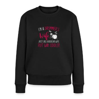 Drums woman - Women's Premium Organic Jumper - black - Front - Julia (174cm)