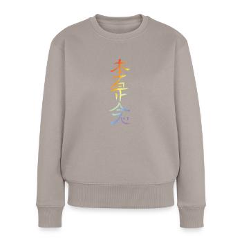 Reiki Distance Symbol Healing - Theta Healer Gift - Pull Premium bio Femme - taupe - Devant - Julia (174cm)