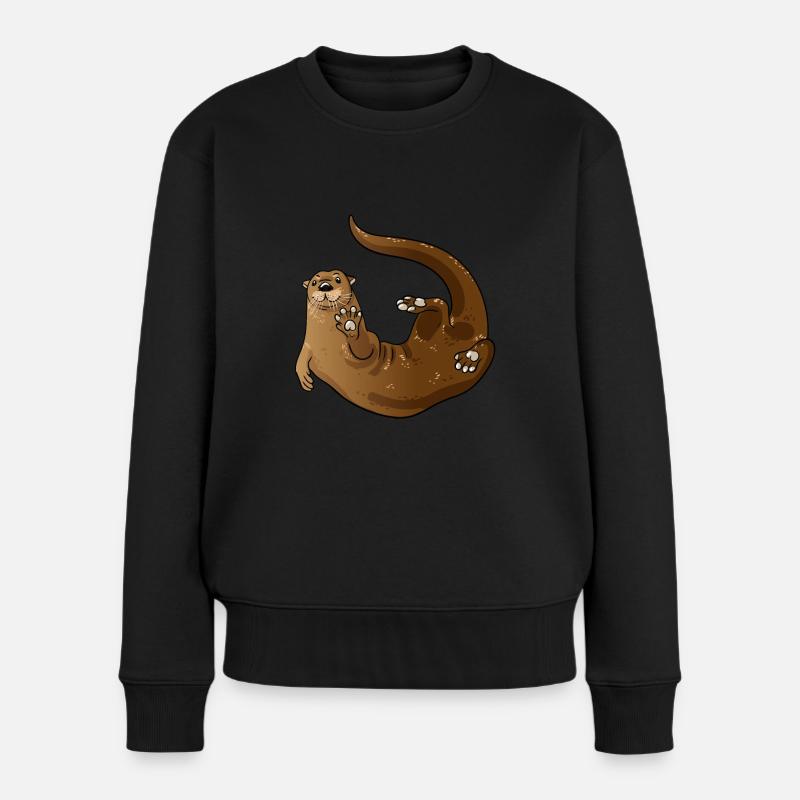 Otter - Women's Premium Organic Jumper - black