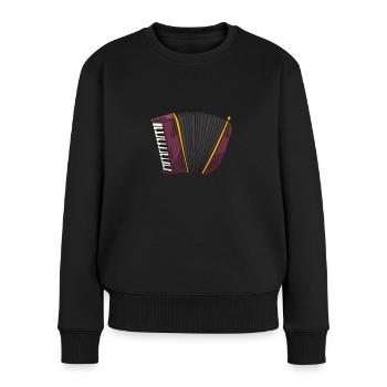 Akkordeon - Frauen Premium Bio Pullover - Schwarz - Vorne - Julia (174cm)