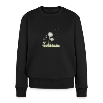 Pissenlits Cadeau de pissenlit Fleurs Dété Nature - Pull Premium bio Femme - noir - Devant - Julia (174cm)
