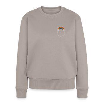 Cool gay lesbian pride CSD Proud Equality Outfit - Women's Premium Organic Jumper - taupe - Front - Julia (174cm)