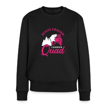 Lustig Quad Sprüche Biker Motorrad ATV Geschenk - Frauen Premium Bio Pullover - Schwarz - Vorne - Julia (174cm)