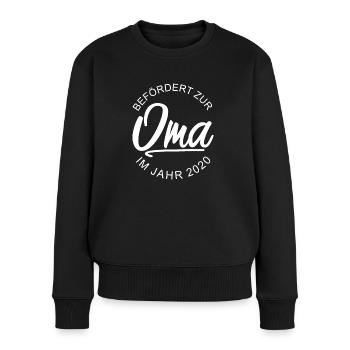 Befördert Zur Oma Seit 2020 Großmutter Geschenk - Frauen Premium Bio Pullover - Schwarz - Vorne - Julia (174cm)