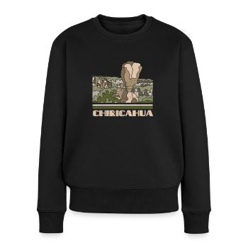 Chiricahua Shirt National Monument Natur Souvenir - Frauen Premium Bio Pullover - Schwarz - Vorne - Julia (174cm)