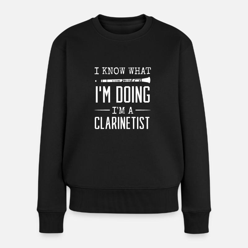 clarinette - Pull Premium bio Femme - noir