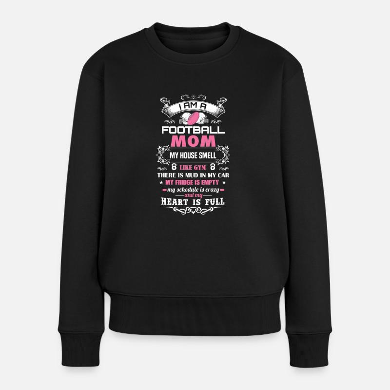 Je suis une maman de foot - Pull Premium bio Femme - noir