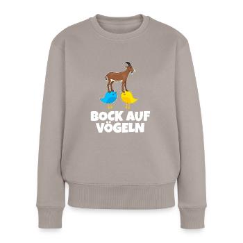 Bock on birds sex pickup dirty nasty single - Women's Premium Organic Jumper - taupe - Front - Julia (174cm)