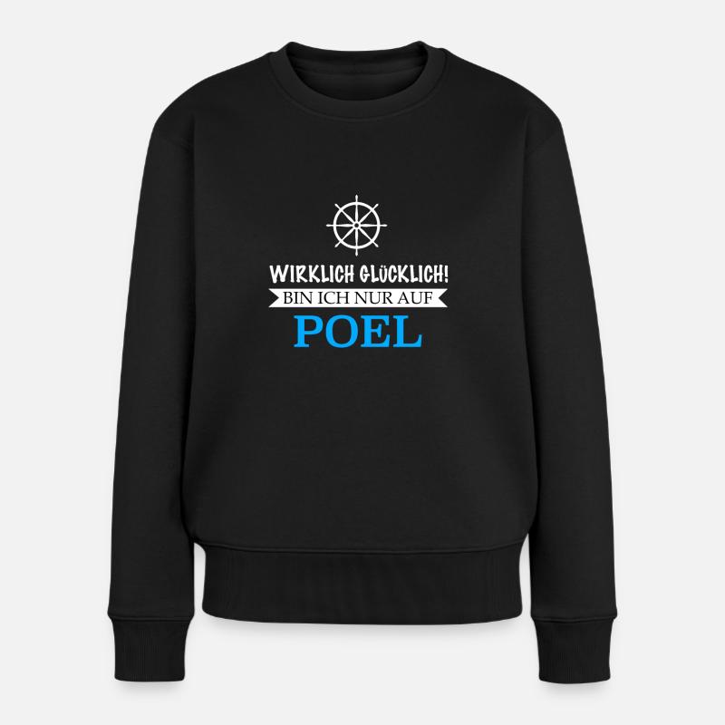 Poel Ostsee Insel Design - Frauen Premium Bio Pullover - Schwarz
