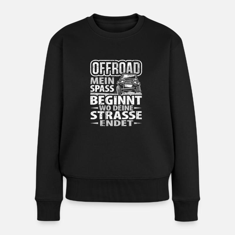 Offroad Offroader Geländewagen 4x4 - Frauen Premium Bio Pullover - Schwarz