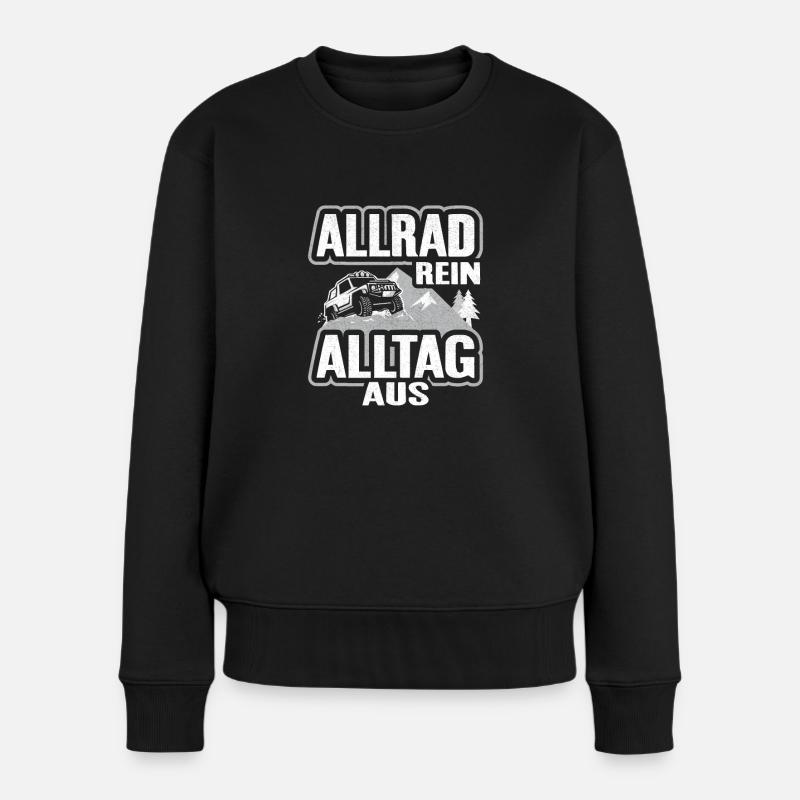 Offroad Offroader Geländewagen 4x4 - Frauen Premium Bio Pullover - Schwarz