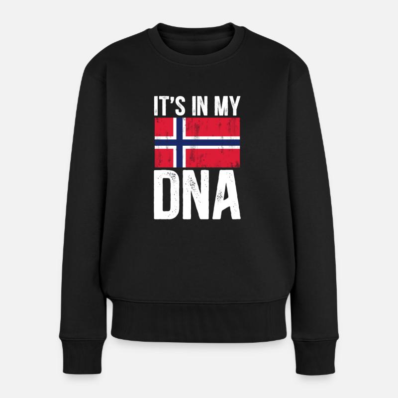 Drapeau de la Norvège - C'est dans mon ADN - Pull Premium bio Femme - noir
