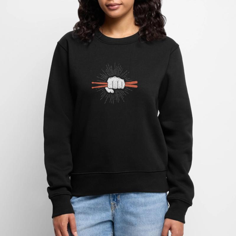 Drummer Schlagzeuger oder Percussionist Geschenk Frauen Premium Bio Pullover