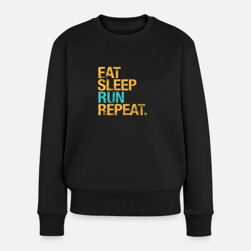 For Runners : Eat, Sleep, Run, Repeat - Pull Premium bio Femme - noir