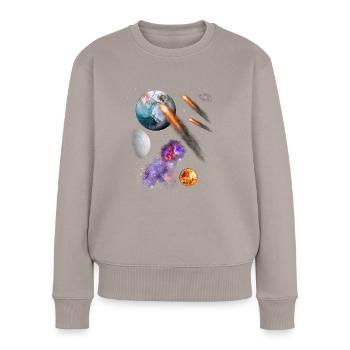 Univers - Pull Premium bio Femme - taupe - Devant - Julia (174cm)