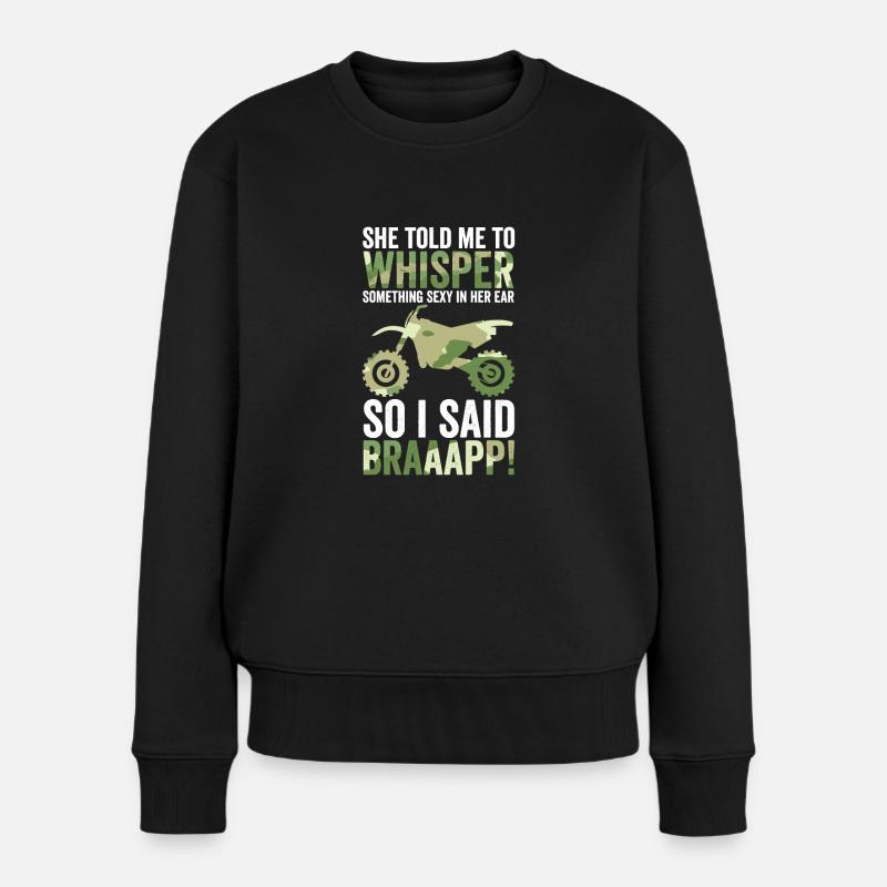 Motocross-Dirt Bike - Frauen Premium Bio Pullover - Schwarz