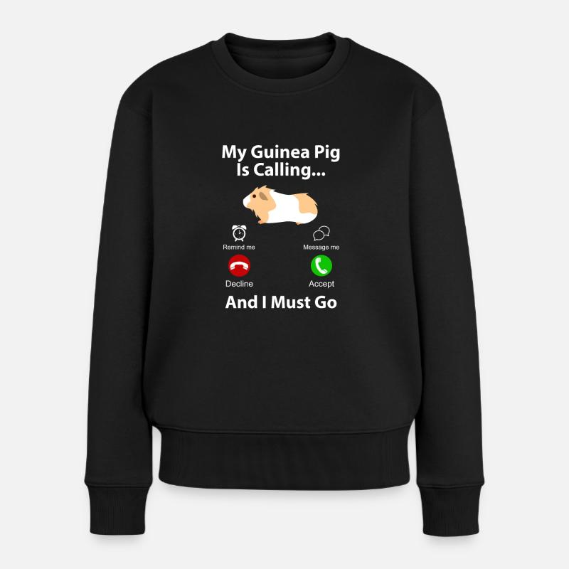 Meerschweinchen - Frauen Premium Bio Pullover - Schwarz