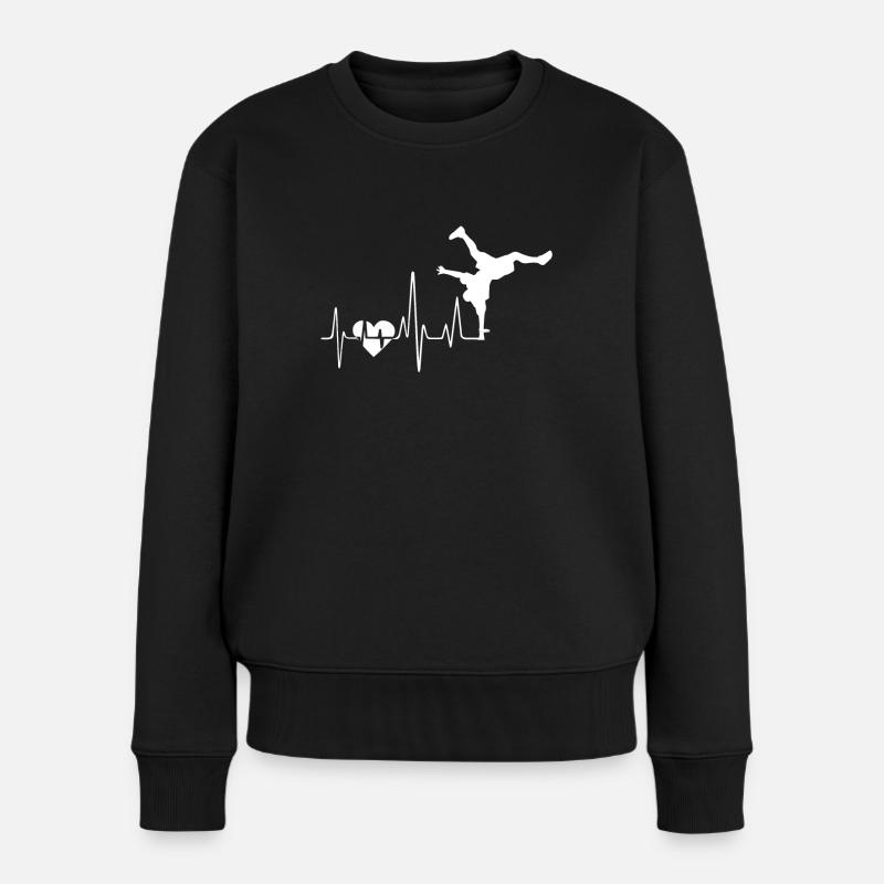 Breakdance Breakdance Heartbeat - Pull Premium bio Femme - noir