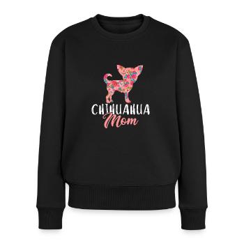 Cadeau drôle de propriétaire de chien de maman de chien de chihuahua - Pull Premium bio Femme - noir - Devant - Julia (174cm)
