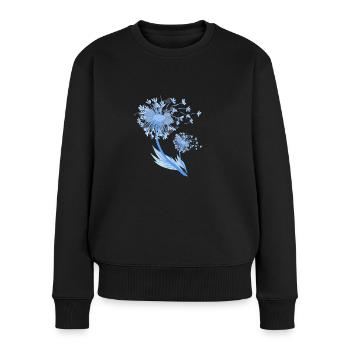 Pusteblume - Frauen Premium Bio Pullover - Schwarz - Vorne - Julia (174cm)