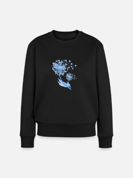 Pusteblume - Frauen Premium Bio Pullover - Schwarz
