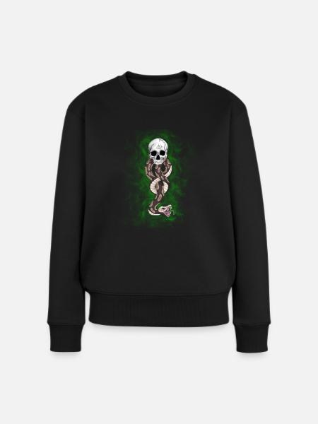 Dunkles Mal - Frauen Premium Bio Pullover - Schwarz