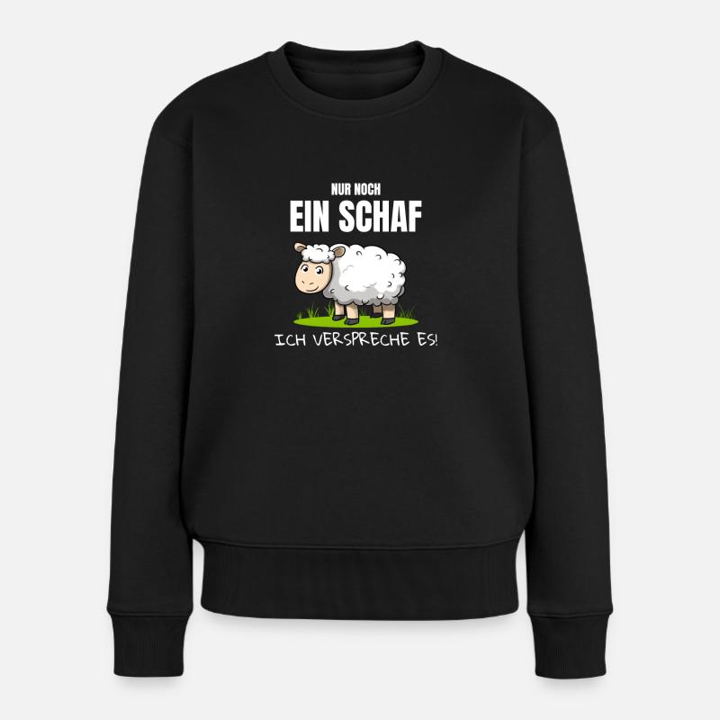 Nur noch ein Schaf Ich verspreche es Schäfer Hirte - Frauen Premium Bio Pullover - Schwarz