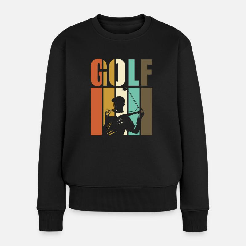 Golf - Golfeurs d'époque - Pull Premium bio Femme - noir