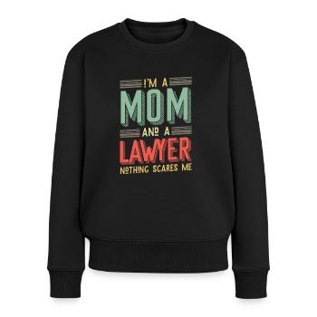 Avocat mère - fête des mères - Pull Premium bio Femme - noir - Devant - Julia (174cm)