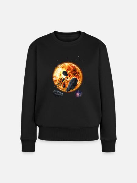 Sonne - Frauen Premium Bio Pullover - Schwarz