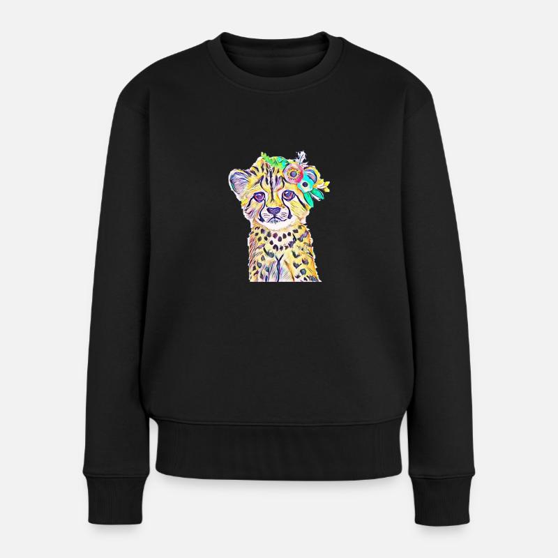 guépard - Pull Premium bio Femme - noir